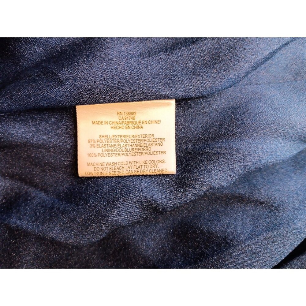 Dress the Population Brianna Women S Halter Mermaid Dress Blue Formal Prom NWOT - Picture 7 of 7